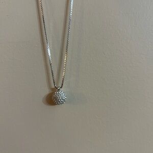 Swarovski  Elegant two sides  Silver Pendant Necklace